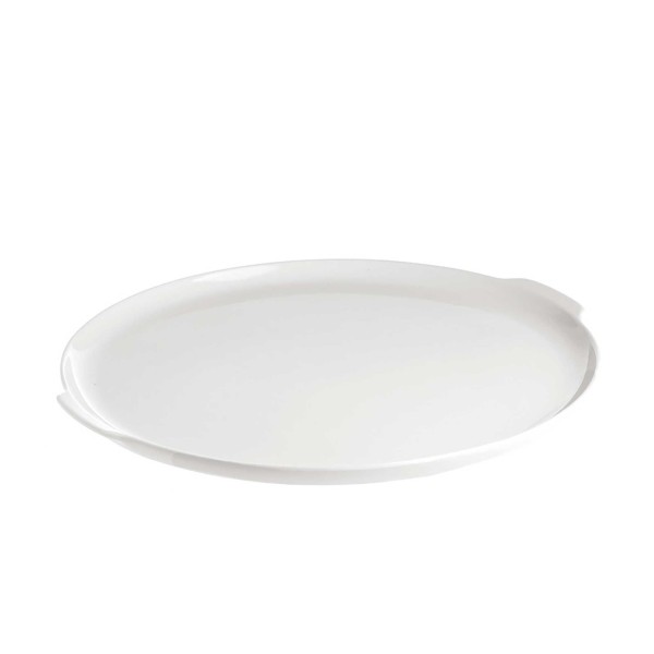 Talerz do ciasta La Porcellana Bianca Arezzo 32,5 cm z uchwytami