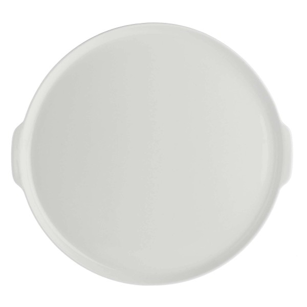 Talerz do ciasta La Porcellana Bianca Arezzo 32,5 cm z uchwytami