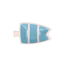 Talerz uniwersalny Rituali Domestici Pelagicoillogico jasnoniebieski 23x14x4,5 cm ryba