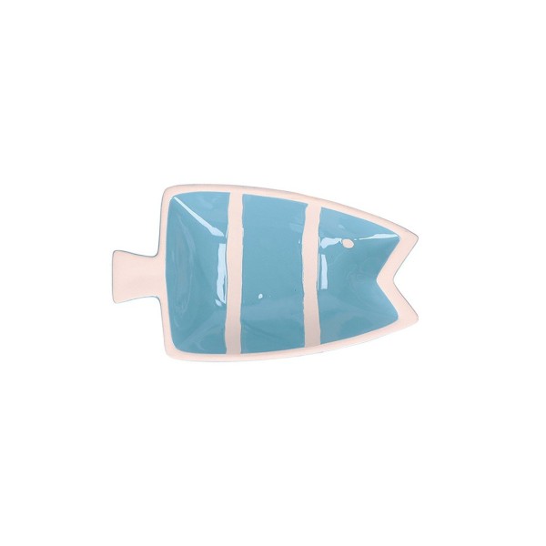 Talerz uniwersalny Rituali Domestici Pelagicoillogico jasnoniebieski 23x14x4,5 cm ryba
