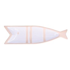 Talerz uniwersalny Rituali Domestici Pelagicoillogico biały 38,5x11x3 cm do serwowania ryb