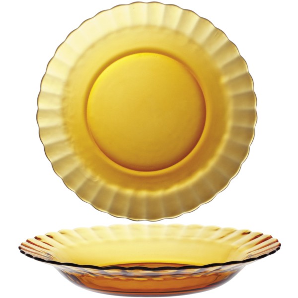 Talerze głębokie Duralex Picardie Amber pomarańczowe 230 mm zestaw 6 sztuk