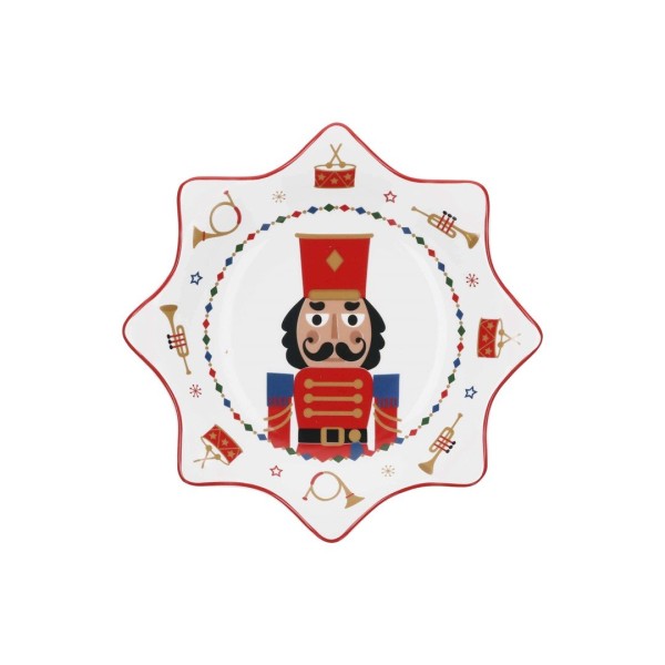 Тарілка універсальна Rose&Tulipani The Christmas Band, зірка 20 см для святкового сервірування