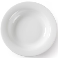 Talerze do zupy Hendi Optima biała porcelana śr. 220 mm zestaw 12 szt.