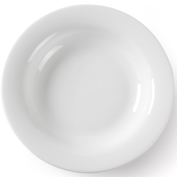 Talerze do zupy Hendi Optima biała porcelana śr. 220 mm zestaw 12 szt.