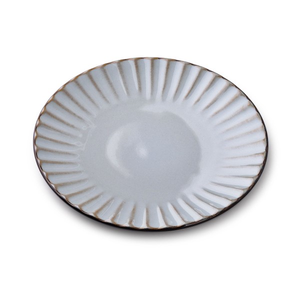Talerz deserowy Evie Grey 20x2 cm do serwowania słodkich przekąsek