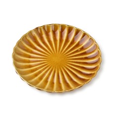 Talerz deserowy Evie Honey 20,5 cm do podawania słodkich przekąsek