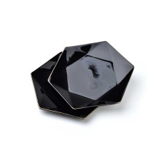 Talerze deserowe Ralph Black komplet 2 sztuk 24,5x21 cm