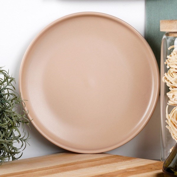 Десертна тарілка, NAVA, SOHO 20.5 cm, керамічна бежева — для подачі десертів та закусок