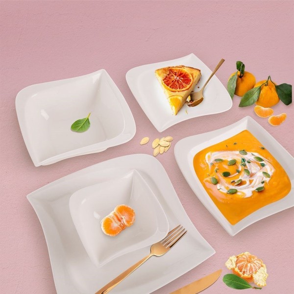 Десертна тарілка, ORION, MONA 21.5x21.5 см, порцеляна для подачі десертів