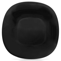 Чорна скляна десертна тарілка LUNA 20,5x20,5x1,8 см ORION 129549