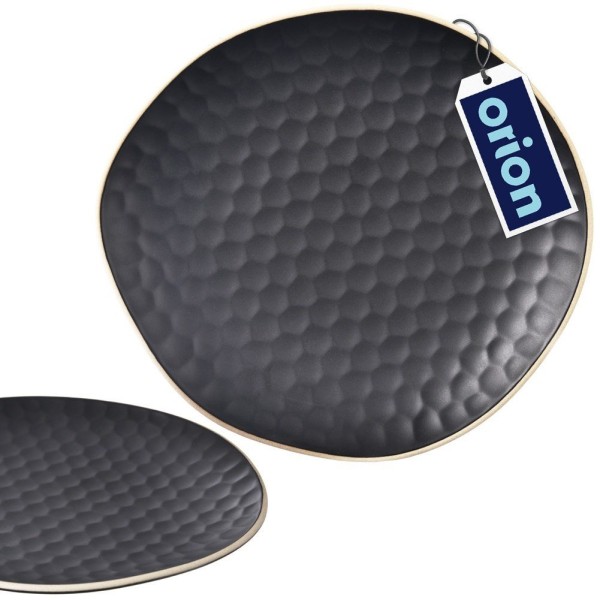 Десертна тарілка, Orion TEA TIME 16.5×15 см, керамічна чорна — для сервірування чаю та десертів