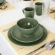 Десертна тарілка Orion ALFA 21.5 см, керамічна зелена — для подачі десертів та закусок