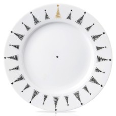 Десертна тарілка Orion CHOINKA 20 см, порцеляна, для святкового сервірування