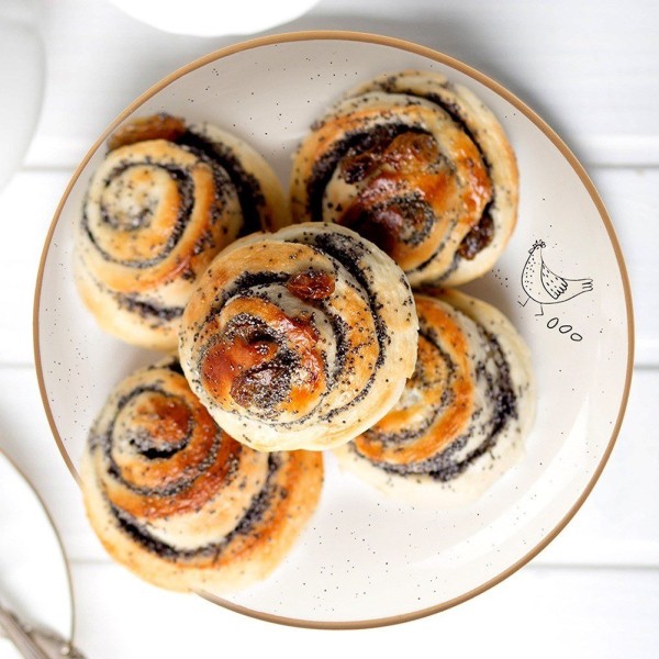 Десертна тарілка Orion 129112, кераміка, беж 20 см — для подачі десертів та закусок