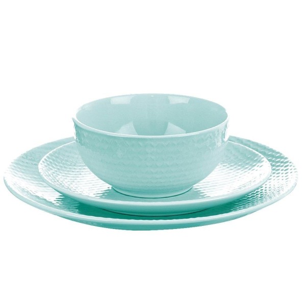 Десертна тарілка Orion RELIEF 21 см, керамічна зелена — для подачі десертів та закусок