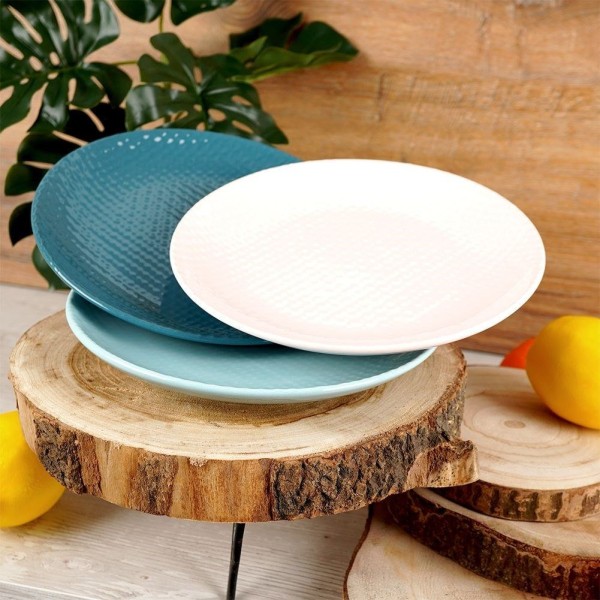 Десертна тарілка Orion RELIEF 21 см, керамічна зелена — для подачі десертів та закусок