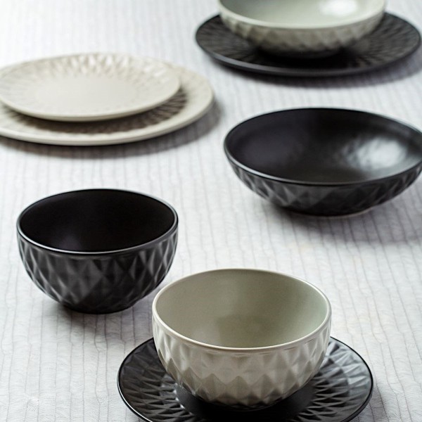 Десертна тарілка, NAVA, SOHO 20 cm, керамічна чорна (для подачі десертів)