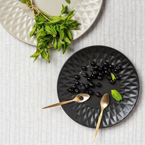 Десертна тарілка, NAVA, SOHO 20 cm, керамічна чорна (для подачі десертів)