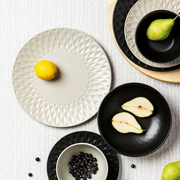 Десертна тарілка, NAVA SOHO 20 cm, керамічна сірого кольору, для подачі десертів