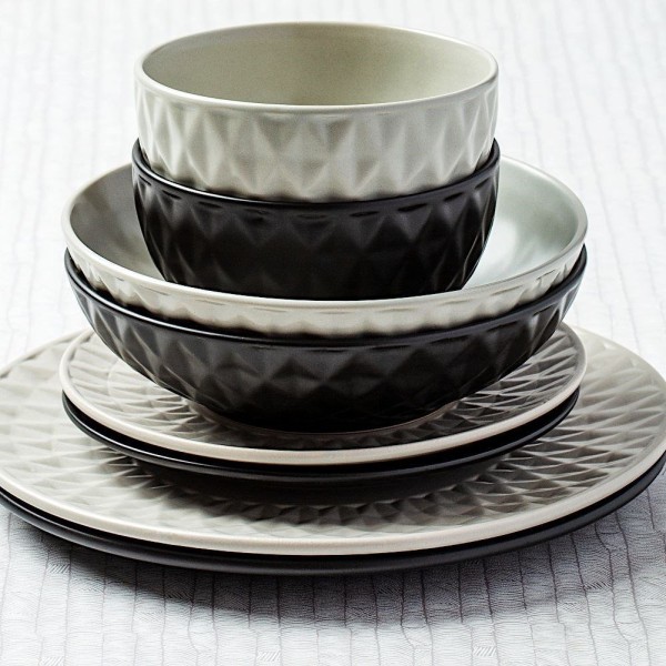 Десертна тарілка, NAVA SOHO 20 cm, керамічна сірого кольору, для подачі десертів