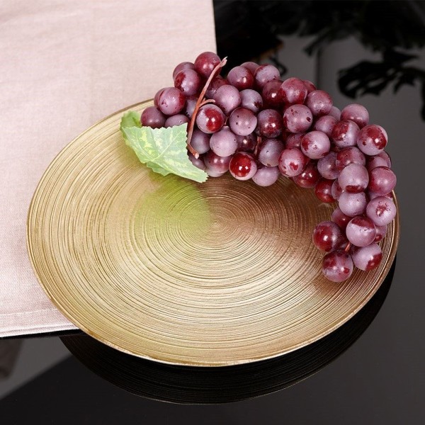 Десертна тарілка VILDE 139265, скляна золота 21 см — для подачі десертів та закусок