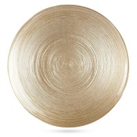 Золота скляна десертна тарілка 21 см VILDE 139265