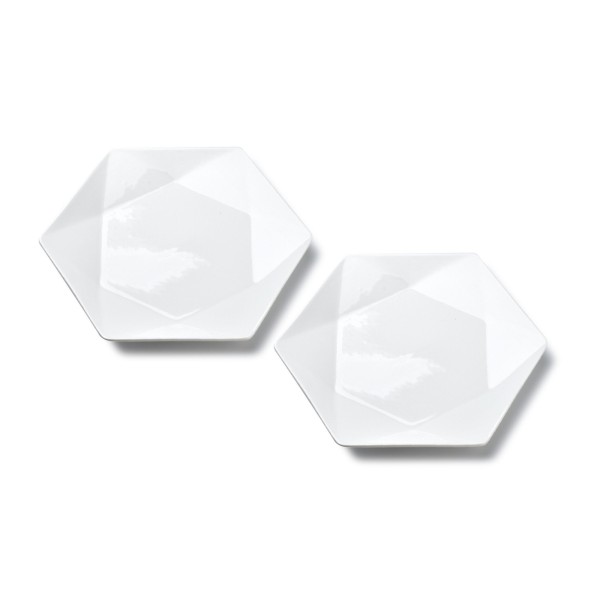 Talerze deserowe Ralph White Komplet 2 szt. 24,5x21x2 cm