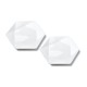 Talerze deserowe Ralph White Komplet 2 szt. 24,5x21x2 cm