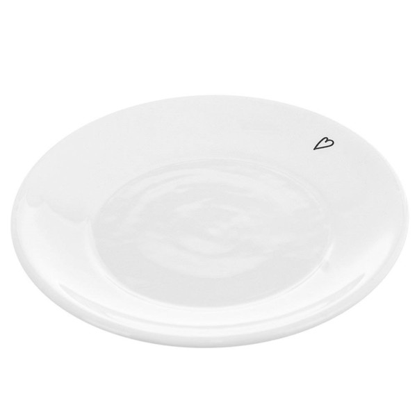 Десертний тарілка, Orion, Serce 12 см, керамічна біла — для подачі солодощів