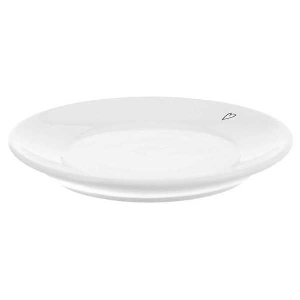 Десертний тарілка, Orion, Serce 12 см, керамічна біла — для подачі солодощів