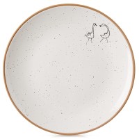 Бежева керамічна десертна тарілка 20 см ORION 129107