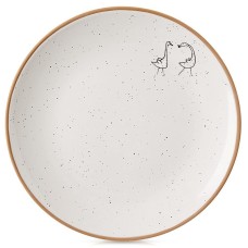 Десертна тарілка Orion 129107, керамічна бежева 20 см — для подачі десертів