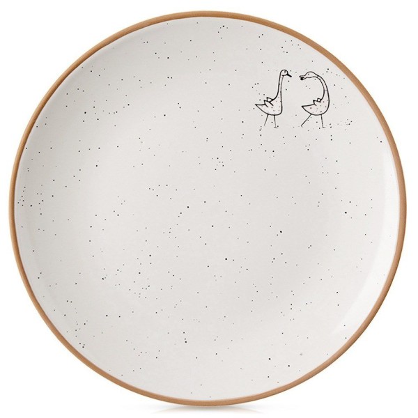 Десертна тарілка Orion 129107, керамічна бежева 20 см — для подачі десертів