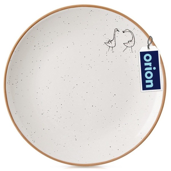 Десертна тарілка Orion 129107, керамічна бежева 20 см — для подачі десертів