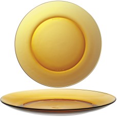 Talerze deserowe Duralex Lys Amber pomarańczowe śr. 190 mm zestaw 6 szt.