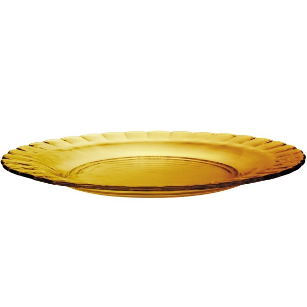 Talerze deserowe Duralex Picardie Amber pomarańczowe śr. 205 mm zestaw 6 szt.