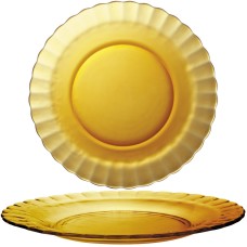 Talerze deserowe Duralex Picardie Amber pomarańczowe śr. 205 mm zestaw 6 szt.
