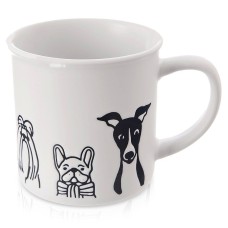 Kubek Orion 129631 do kawy i herbaty, ceramiczny, 500 ml, wzór psy
