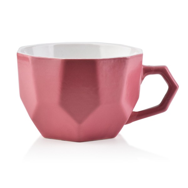 Kubek SALLY Geo Pink 450ml do codziennego użytku