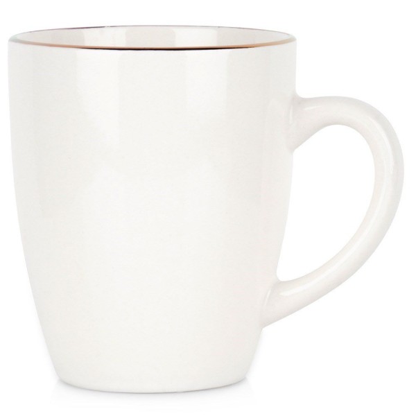 Kubek porcelanowy, SIAKI COLLECTION 139704 — do kawy i herbaty, biały 200 ml