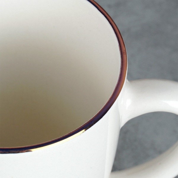 Kubek porcelanowy, SIAKI COLLECTION 139704 — do kawy i herbaty, biały 200 ml