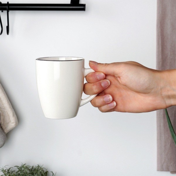 Kubek porcelanowy, SIAKI COLLECTION 139704 — do kawy i herbaty, biały 200 ml