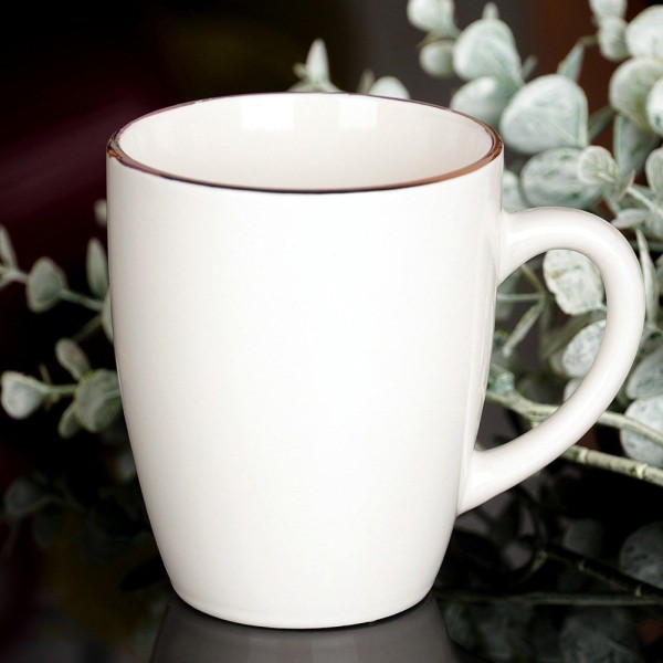 Kubek porcelanowy, SIAKI COLLECTION 139704 — do kawy i herbaty, biały 200 ml