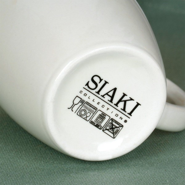 Kubek porcelanowy, SIAKI COLLECTION 139704 — do kawy i herbaty, biały 200 ml