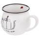 Kubek ceramiczny ORION 128841 do kawy i herbaty, 300 ml, biały z motywem kotów