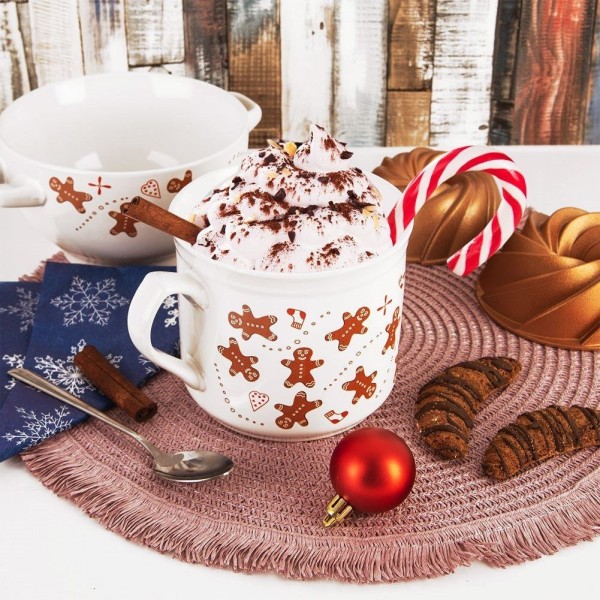 Kubek ceramiczny, ORION PIERNICZEK 129467 — duży 700 ml, biały (do kawy i herbaty)