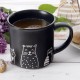Kubek Orion 129632 do kawy i herbaty — ceramiczny, czarny, 500 ml, z motywem kotów