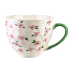 Kubek Florella 400ml z różowymi kwiatkami do codziennego użytku
