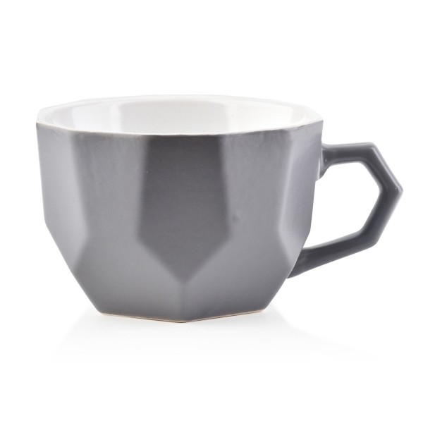 Kubek SALLY Geo Grey 450 ml do serwowania napojów
